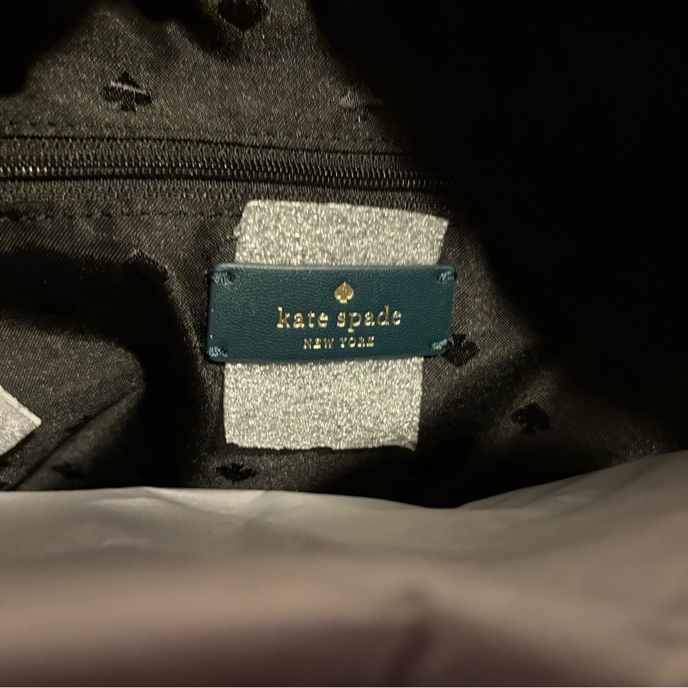 RETIRED Kate Spade Ella Faux Shearling Tote in PEACOCK - Picture 6 of 6